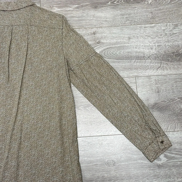 Zara Basic Cheetah Print V-Neck Button Down Tunic Blouse M - Picture 16 of 16